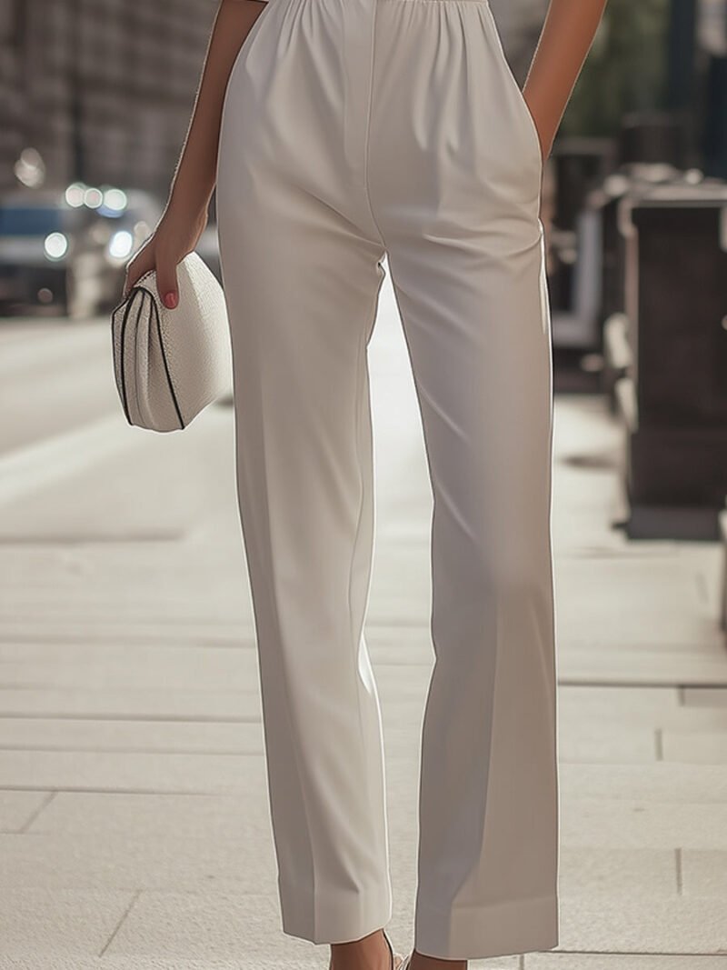 Elegant White Button-Up Jumpsuit - Image 3
